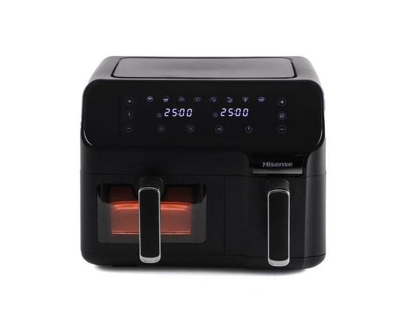 Hisense 8.6 Liters / 8.6L Double  Airfryer / Air Fryer - Black