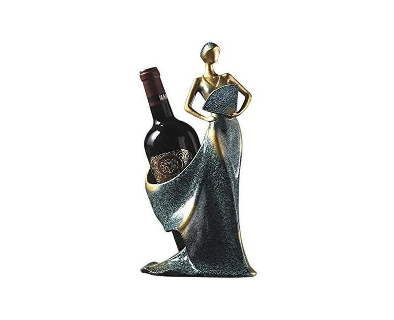 Blue Wine Rack & Whisky Bottle Holder Shelf Decoration