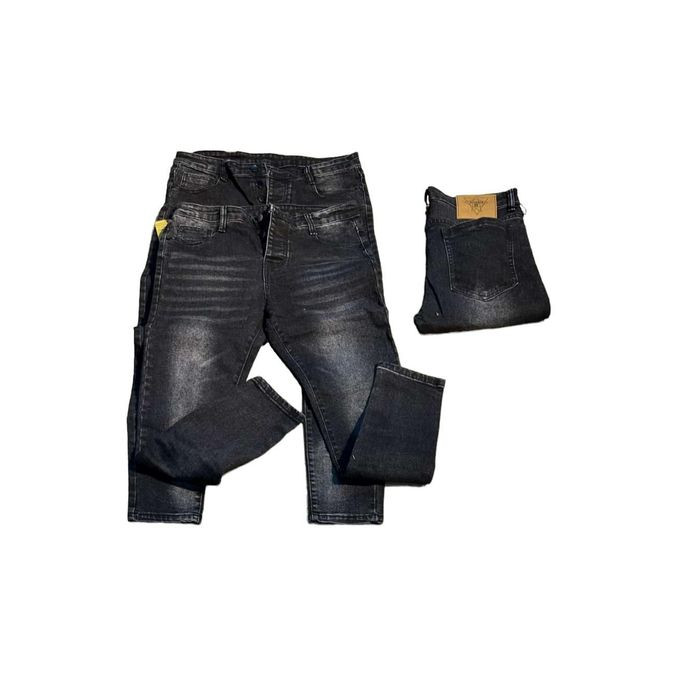 Mens Relax Fit Faded Jean - Black 38