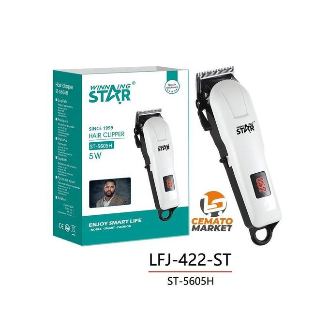 Winningstar High quality Rechargeable Hair Clipper Machine Shaver- White, Black