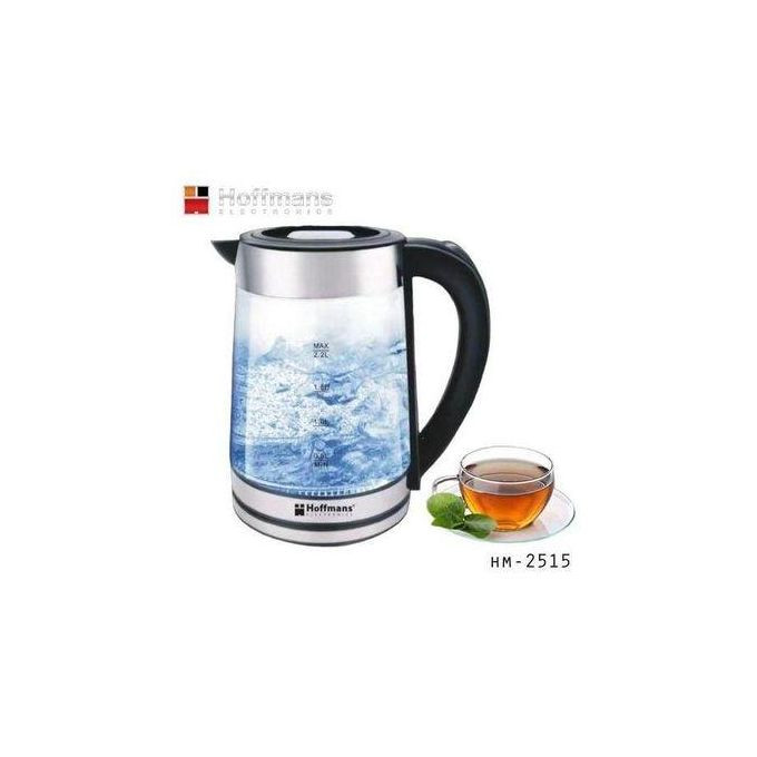 Hoffmans Transparent Electric Kettle 2.2ltrs - Transparent, Silver