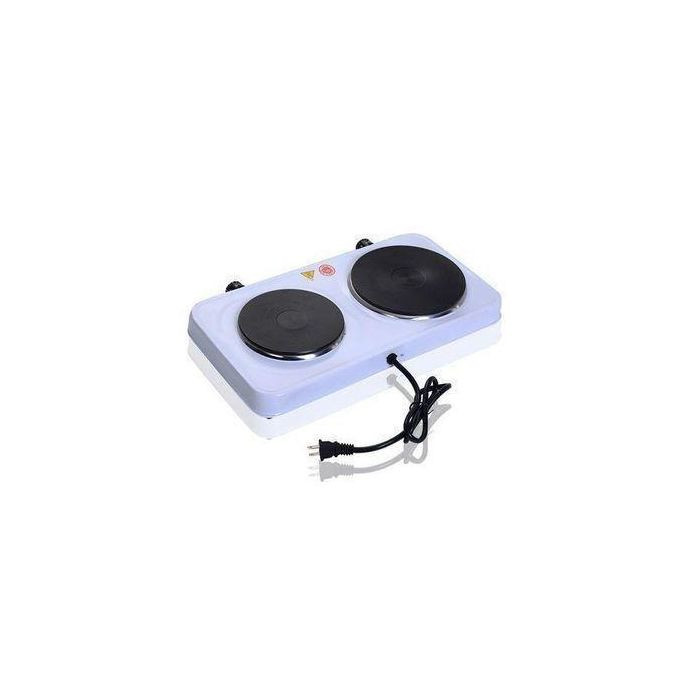 Original Double Solid Electric Hotplate - White