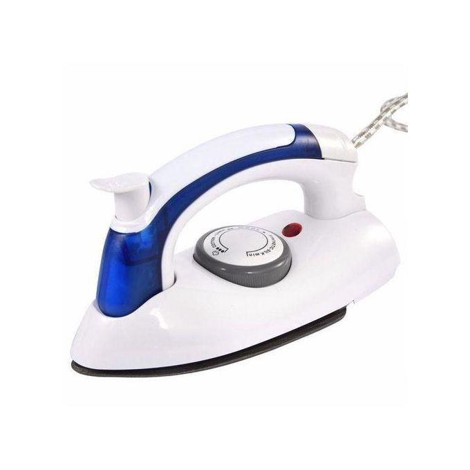Mini Foldable Travel Steam Flat Iron Box - White,Blue.