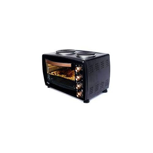 Pixel 38L / 38 liters Electric Baking Oven With 2 Hot Plates-Silver/Black