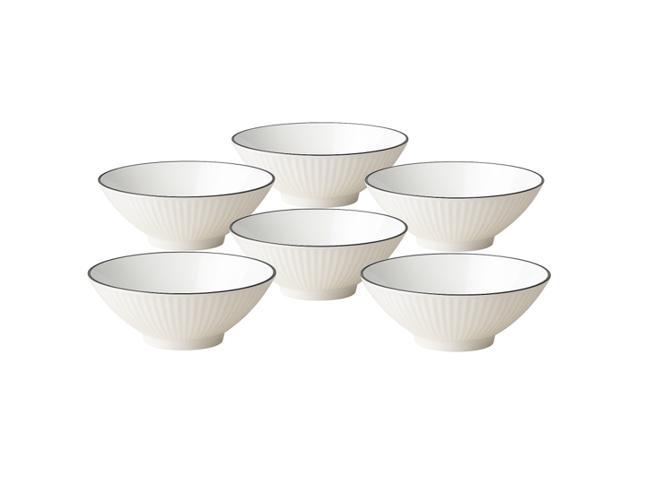 A set of Six piece Japanese-style ceramic bowls