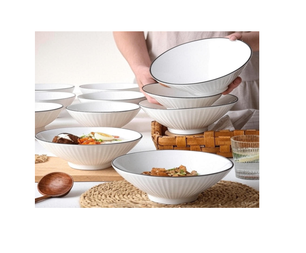 A set of 12  piece Japanese-style ceramic bowls