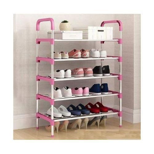 5 Layer Stainless Steel Shoe Rack Shoe Stand Storage Organizer Shoe Cabinet Durable Portable - Multicolor
