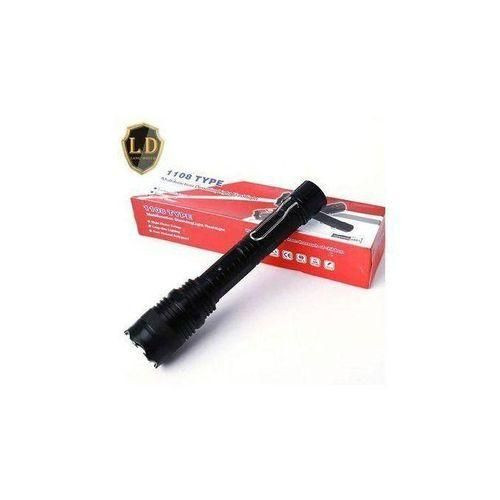 Electric Stun Gun Rechargeable Led Torch With Electric Shock -Black