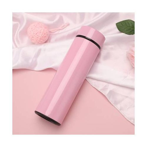 500ml Smart Water Tea Coffee Vacuum Bottle With Temperature Display -Pink