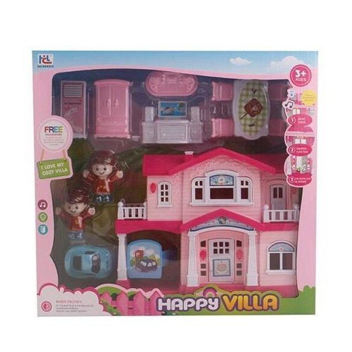 Princess Castle Villa Dollhouse - Kids' Plastic Model House Toy - Multicolor