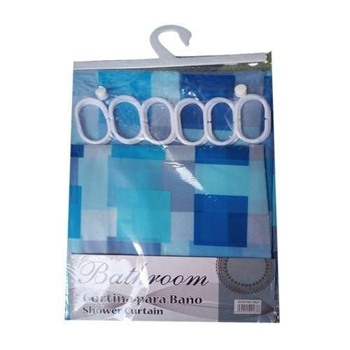 Shower Curtain With Hooks/Prints And Color Vary-Multicolor