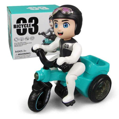 Motorcycle Bicycle Light Music Speed Sport Electric Toy Tricycle Kid Baby Gift - Multicolor