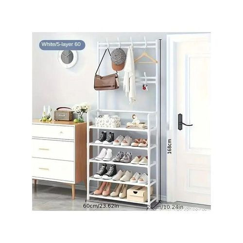 Hat & Shoe Rack For Bag, Cap, Multipurpose Use 5 Layer - Multicolor