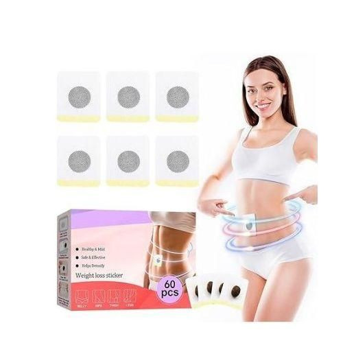 60Pieces Slimming Patch, Slim Patch Belly Fat Quickly Get Rid Of Detoxification Plasters For Belly Navel, Fat Burner Weight Loss Sticker, Fat Burning Sticker For Beer Belly - White