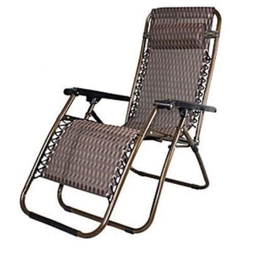 Genuine Foldable Beach Chair - Black,Brown
