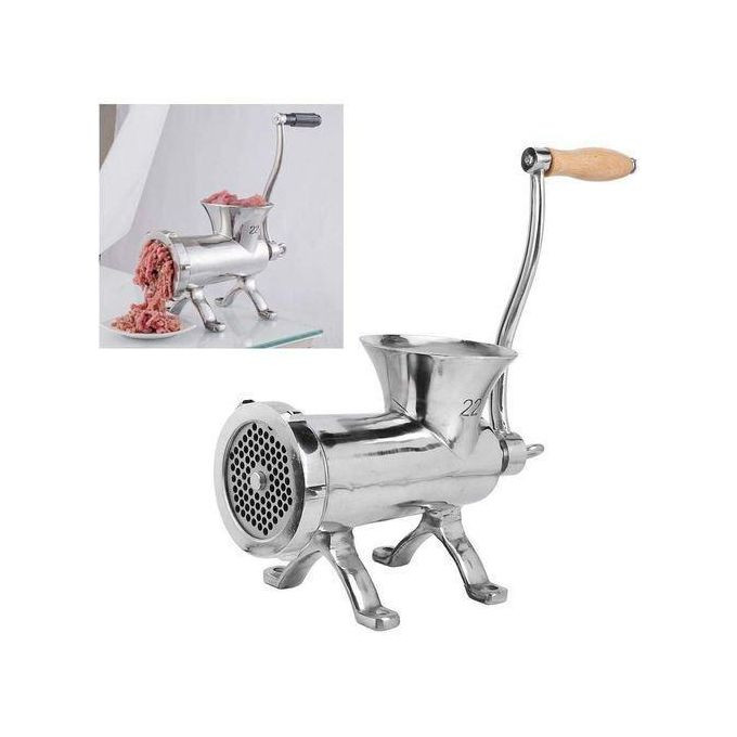 Heavy Duty Stainless Steel Large Manual Meat Grinder Spices Grinding Machine And Sausage Making Device For Home Kitchen Designs Vary-Silver