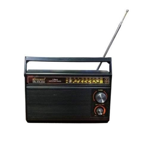 Portable 3 Band Premier Radio (FM-MW-SW) – Black