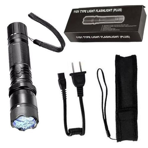 Flashlight With Shock And Flashing Lights Stun Gun Torch -Black