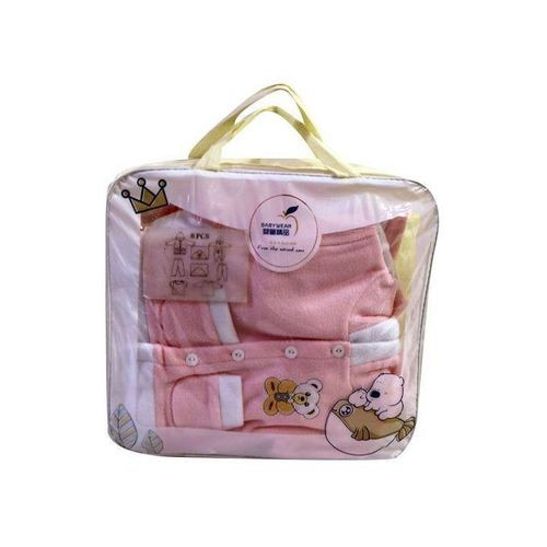 8 Piece Baby Girl Pack - Pink/ White