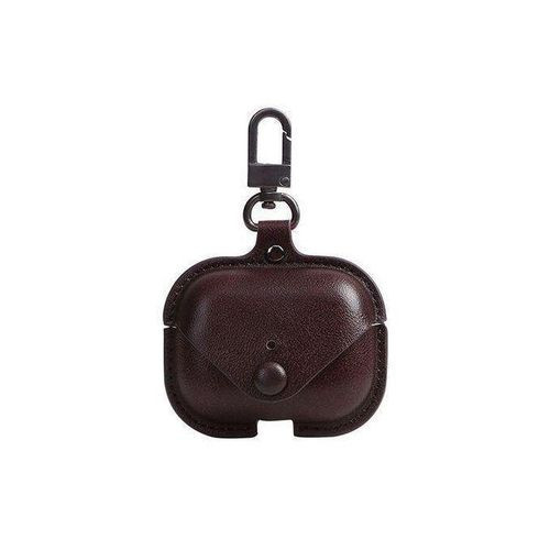 AirPods Pro Litchi Texture Earphone Protective Case - Brown/Black