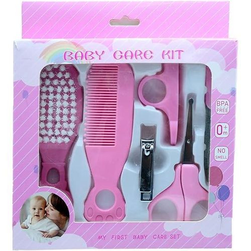 Baby Care Kit/Baby Grooming Scissors& Nail Clipper Set for New Born/Healthcare kit/Set of 5 Different Products - Pink