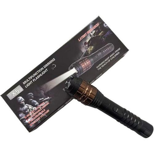 Heavy Duty Stun Gun Ultrapowerful Rechargeable self defence torch - Black