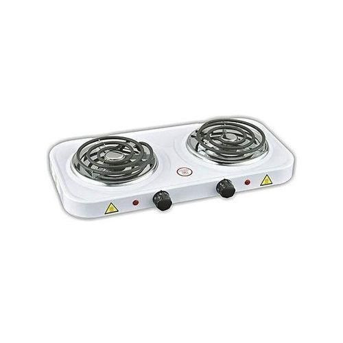 Hot Plate Portable Double Burner Electric Coil Hot Plate - White, Black