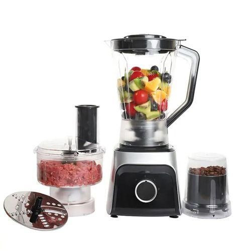 Hoffmans Powerful Commercial Food Processor With Juicer, Blender And Grinder - Silver/Black