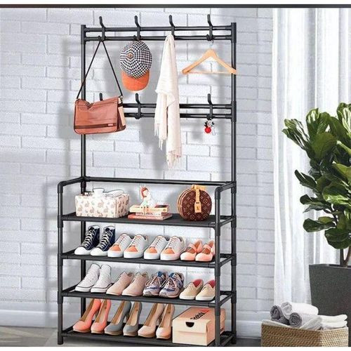 4 Tier Multifunctional Shoe And Cloth Rack 4 Layer - Multicolor