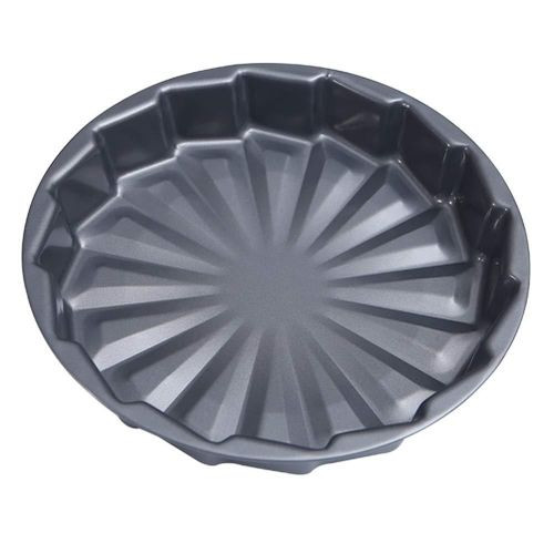 Carbon Steel Cake Baking Pan Non- Stick Round Spiral Windmill Shape Cake Baking Mold DIY Household Baking Pan - Black