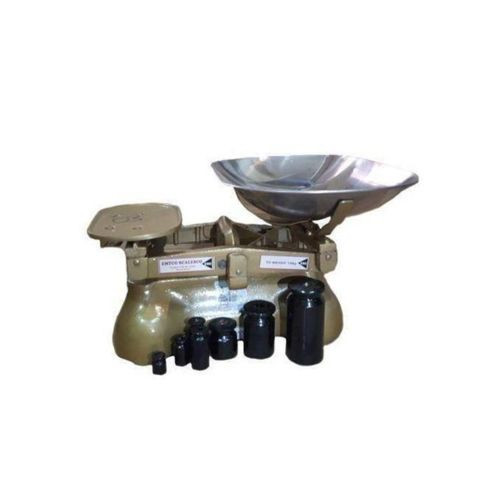 Mechanical Balance Weighing Scale, 6 Stones Gold Mechanical Balance Weighing Scale, 6 Stones Shop Weighing Scale - Gold