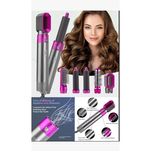 5 In 1 Fashion Hair Comb Set For Men And Women, Long Thickness Can Use Natural Curly Hair Style - Multicolor