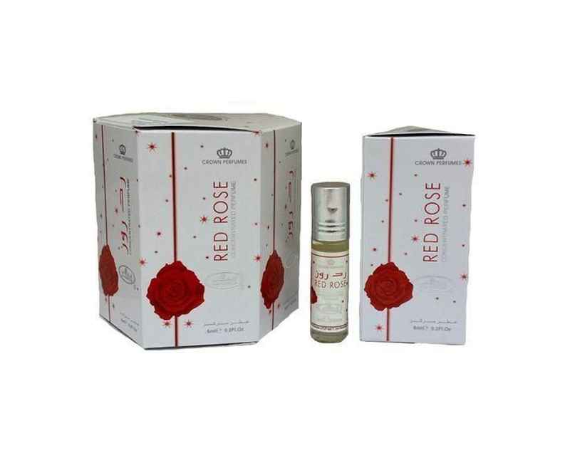 Crown Perfume Set Of Red Rose Concentrate Perfume Oil (6×6ml) For Ladies