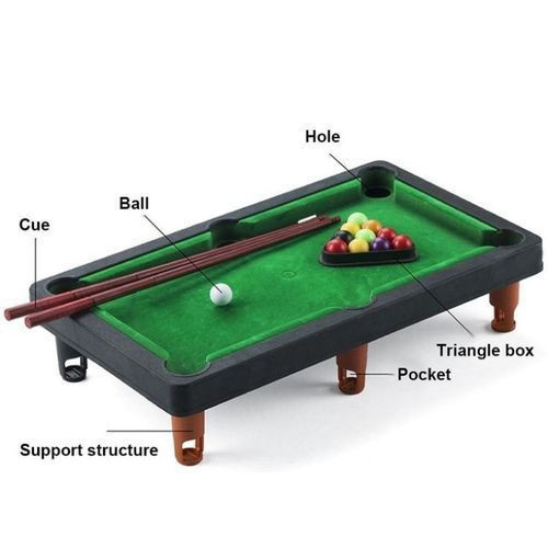 Tabletop Pool Set Billiards Game Mini - Green