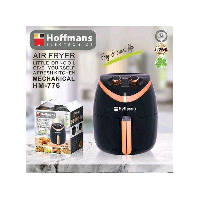 Hoffmans Mechanical 6L / 6 Liters Airfryer/ Air Fryer - Black