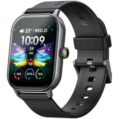 Oraimo Watch 5 2.01-Inch Waterproof HD Smartwatch, Light Chrome Black - Black