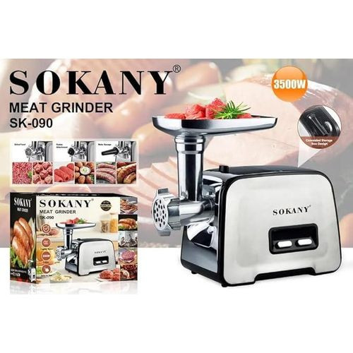 Sokany Stainless Steel Electric Meat Grinder 3500W - Silver