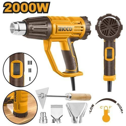 INGCO 2000 Watts Industrial Heat Gun - Yellow