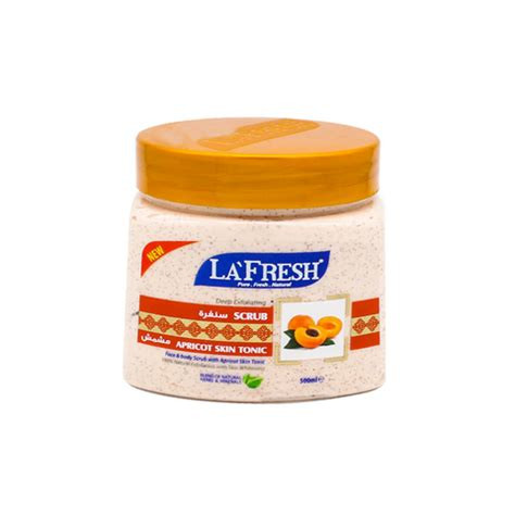 La Fresh Exfoliating Face & Body Scrub Apricot Skin Tonic 500ml