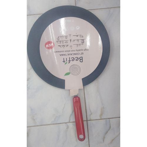 Flat Frying Pan With Handle - Black