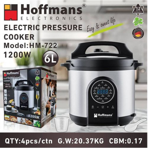 New Hoffmans 6L Pressure Cooker HM-722 12In1 Digital Electric Pressure Cooker