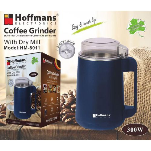 Hoffmans HM-8011 Coffee Grinder With Dry Mill – Freshness In Every Grind - Blue