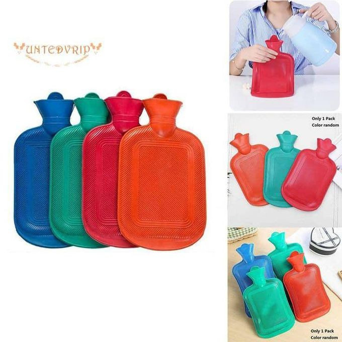 2 Litre Rubber Hot Water Bottle Bag Hand Warmers Winter Warm-Red. Blue Green