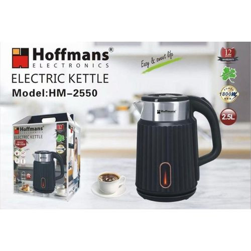 Hoffmans 2.5L Electric Milk Boiling/ Cooking Pacolator/Kettle -Black Cream