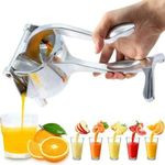 Stainless Steel Lemon Orange Manual Fruit Press Squeezer Juicer Extractor - Silver.