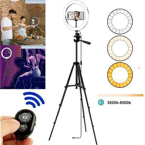 10 inch Selfie LED Beauty Ring Light Tripod Stand for Makeup/Live Stream/TikTok/YouTube