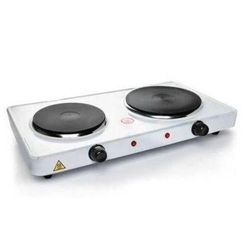 Hot Plate Solid Double Electric Cooker - White