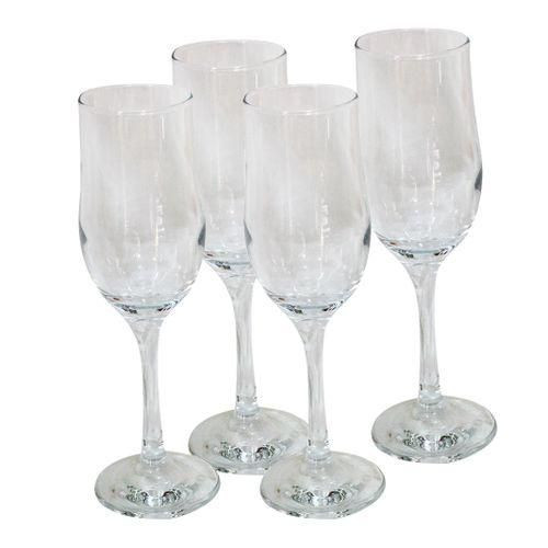 Set Of 6 Twist Wine Glasses - Clear