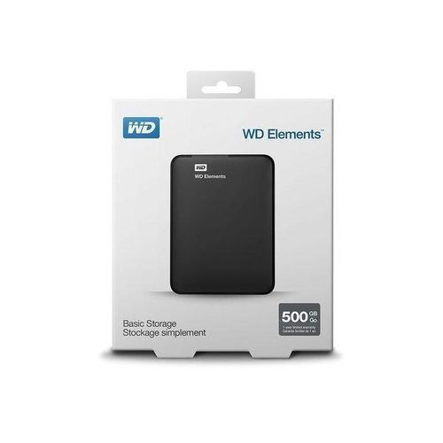 WD Western Digital External Hard Disk 3.0, 500GB - Black