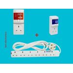 Sollatek Bundle Of Fridge Guard, TV Guard & 6 Way Extension Cable -White